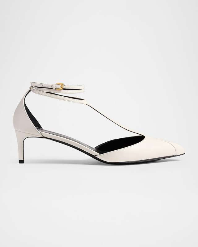 Mia Leather Kitten-Heel Pumps
